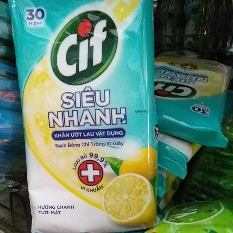 Khăn ướt lau vật dụng cif