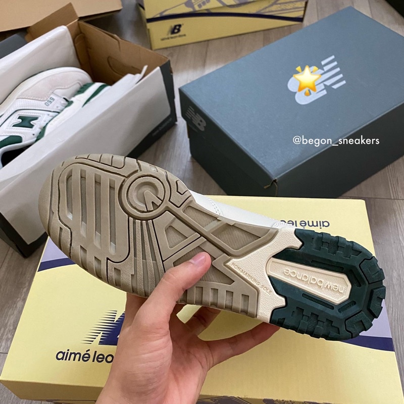 Giày Sneaker Nam Nữ N.B550 Yellow Green Full Box, Giày Thể Thao Nam Nữ Newbalanc.e550 Vàng Xanh.