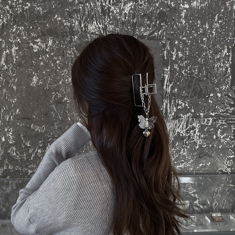 Kẹp tóc càng cua hình bướm bằng thép không gỉ thời trang Hàn Quốc
