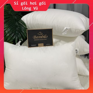 Gối lông vũ Bambilo dạng hoa văn khách sạn 50x70cm - Sỉ Gối Hơi Lông Vũ