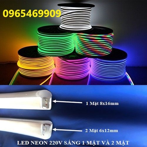 Đèn led Neon 12v đủ màu, có cuộn 5m và 50m