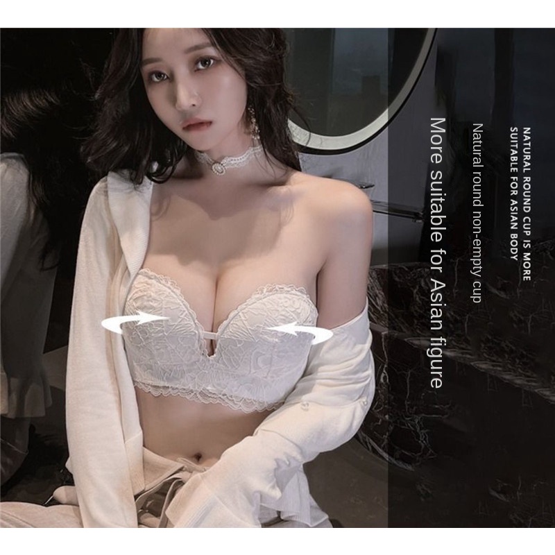 Áo Ngực Ống Không Dây Không Gọng Viền Ren Quyến Rũ Cho Nữ
