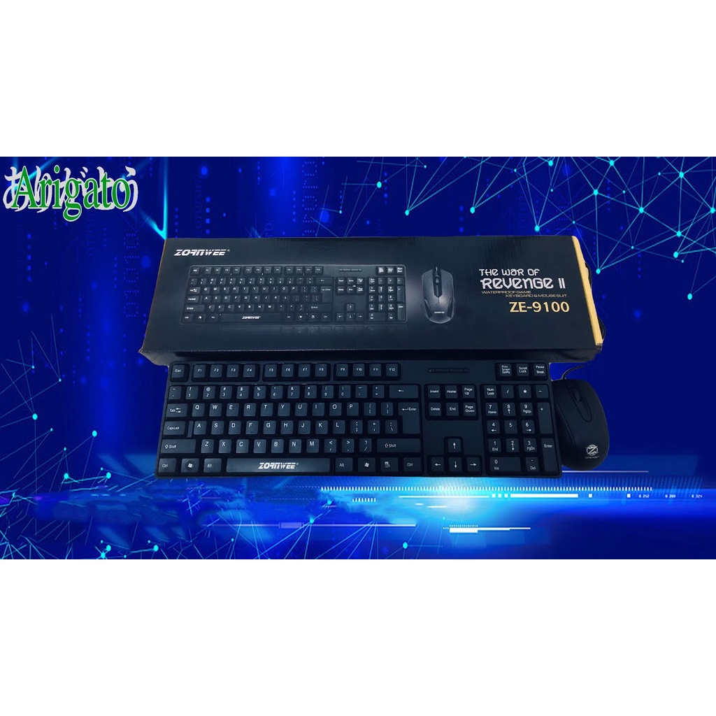 Bộ bàn phím chuột văn phòng có dây Dareu Gipco Golden Field hàng chính hãng giá rẻ bảo hành 6 tháng VNET