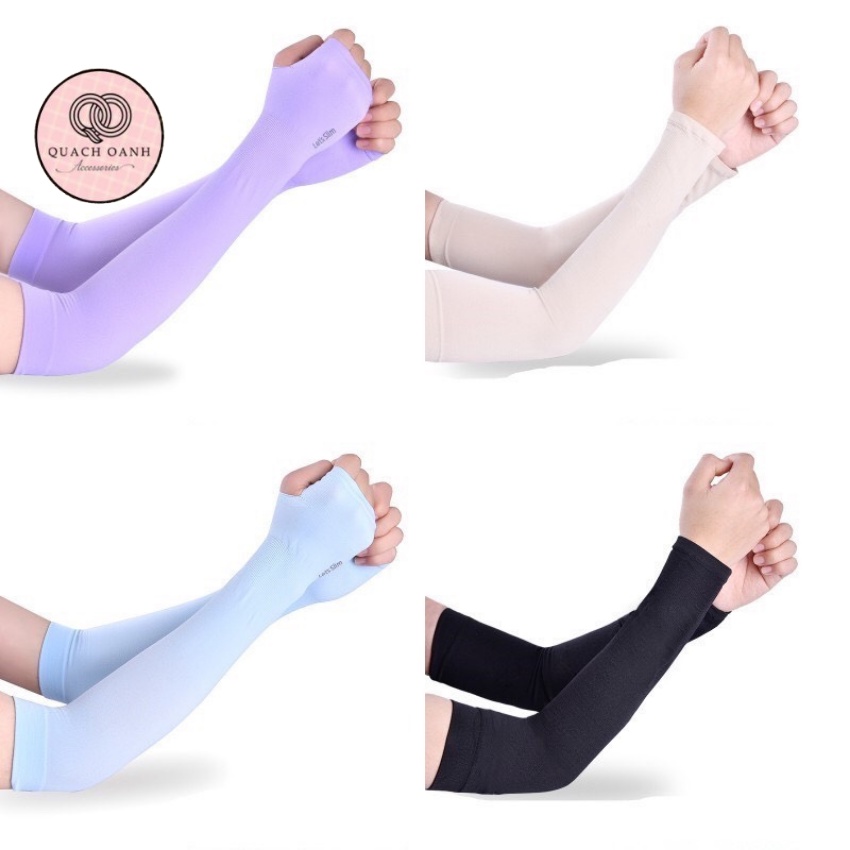 Găng tay xỏ ngòn chống nắng Hàn Quốc Let's Slim Chống Tia UV , Co dãn 4 chiều chất liệu cotton thoáng mát -GANG07