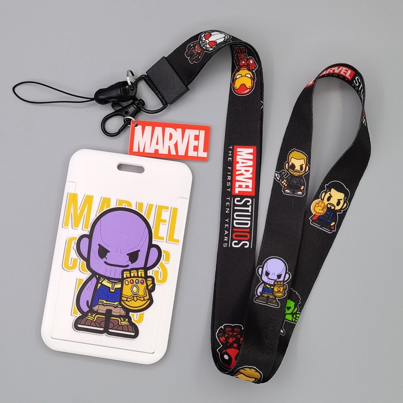 Dây Đeo Thẻ Bảng Tên Sinh Viên Học Sinh Nhân Viên Văn Phòng Thẻ Từ ID Card Móc Gắn Chìa Khóa Điện Thoại Marvel Avengers