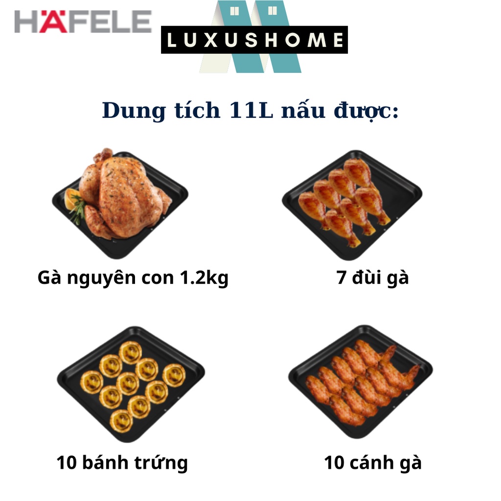 [Mã ELHADEV giảm 4% đơn 300K] Nồi chiên không dầu Hafele AF-602A 11 Lít (535.43.711) LUXUSHOME