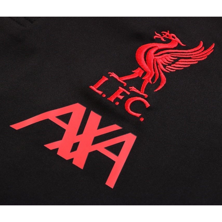 Áo Thun Bóng Đá POLO Màu Đen Đội Tuyển Liverpool 22-23