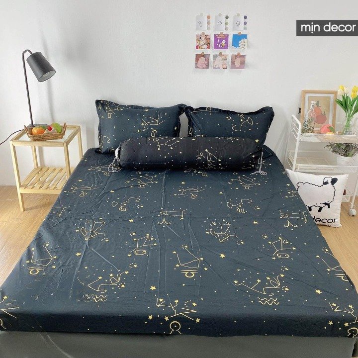 Bộ ga giường vỏ gối cotton 3d, bộ ga gối cotton mềm mịn nhiều họa tiết | BigBuy360 - bigbuy360.vn