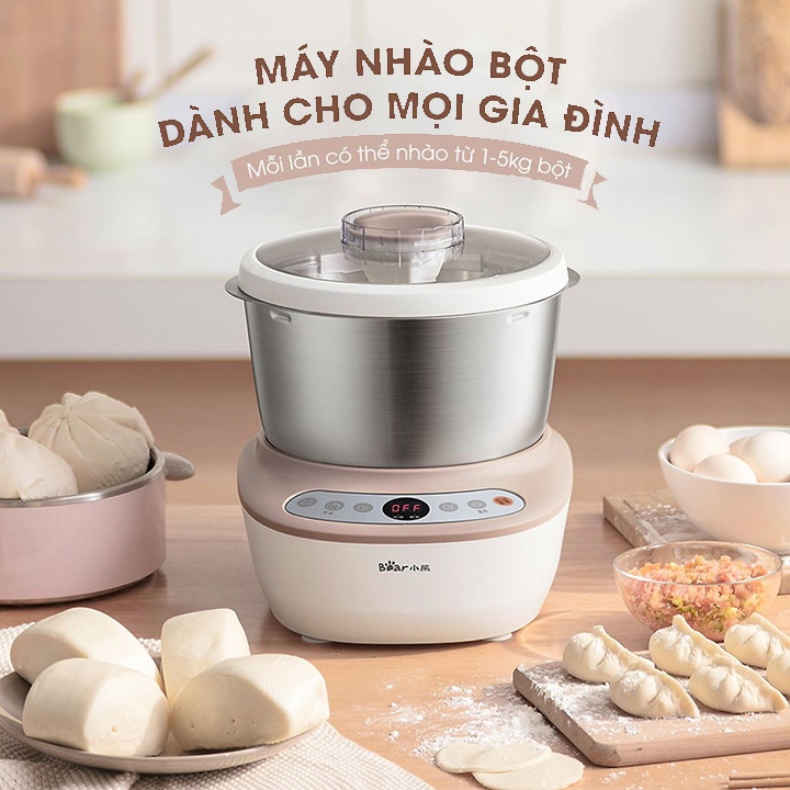 Máy nhào bột, trộn bột tự động Bear 5 lít HMJ-A50B1