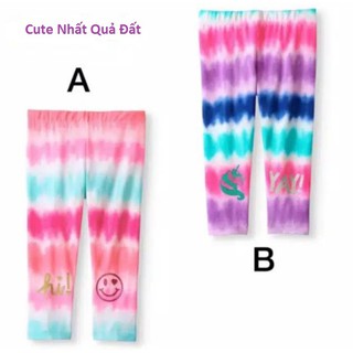 Quần legging màu sắc cho bé gái size từ 4 tuổi đến 12 tuổi