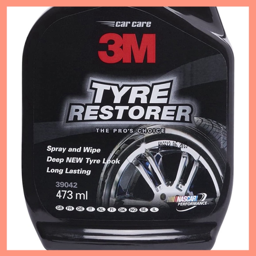 Chai Xịt Vệ Sinh Bảo Dưỡng Và Phủ Bóng Lốp Ô Tô Xe Máy 3M 39042 Tire Restorer 437ml - Nhập Khẩu 3M USA