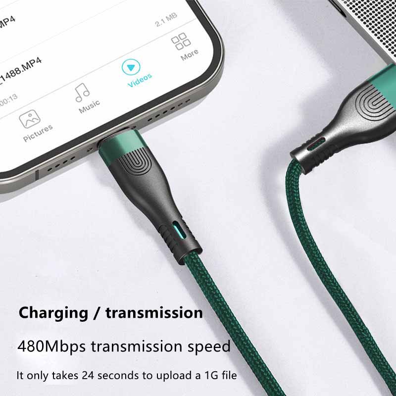 Dây cáp sạc truyền dữ liệu TWITCH Usb Type-C 3 trong 1 100W 6A 1.2m