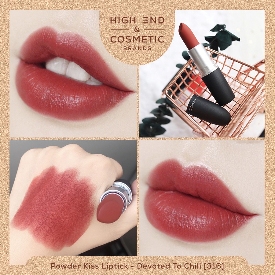 Son MAC Powder Kiss Liptick - Devoted To Chili 3g