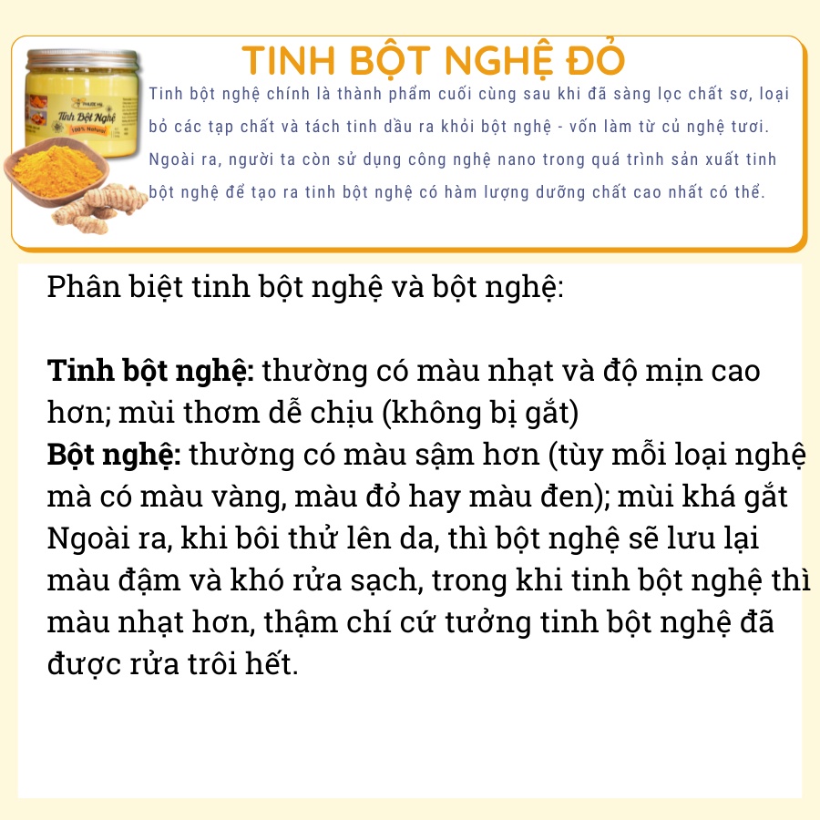 Tinh bột nghệ thiên nhiên nguyên chất bao test trc khi nhận hàng 250g tặng mật ong