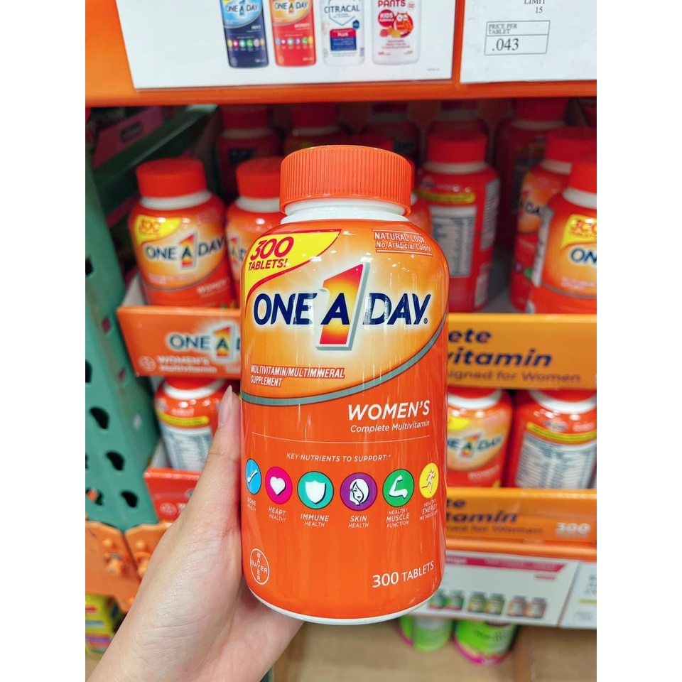 Viên uống Vitamin tổng hợp  One a day Men's, Women's Multivitamin 300 viên tăng cường đề kháng
