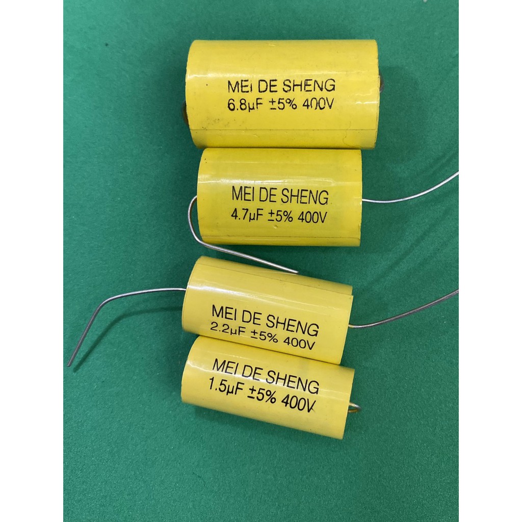 TỤ PHÂN TẦN 1.5uF - 2.2uF - 4.7uF - 6.8uF / 400V VÀNG TRÒN - GIÁ 01 CÁI