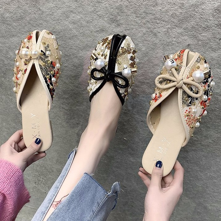 Dép Đính Ngọc Trai Giả Thời Trang Cho Nữ Size 35-40 | BigBuy360 - bigbuy360.vn