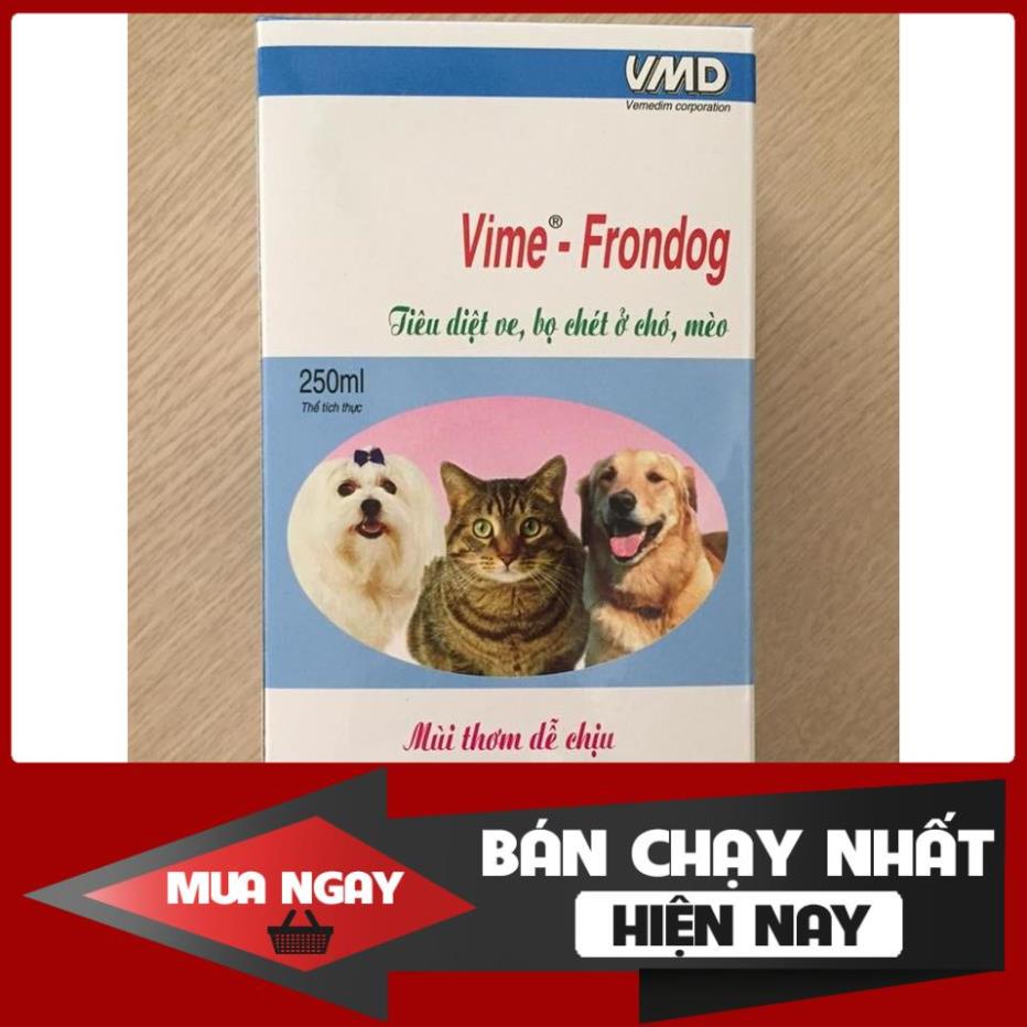[ Bán sỉ ] Thuốc xịt ve rận cho chó mèo VIME FRONDOG 250ML (VEMEDIM)