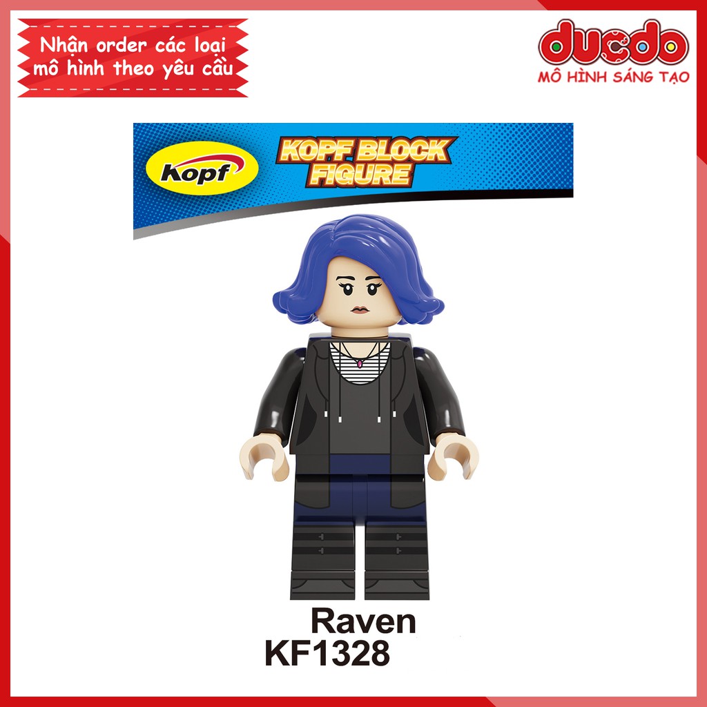 Minifigures các nhân vật Hawk, Dove, Aqualad - Đồ chơi Lắp ghép Xếp hình Mô hình Mini Iron Man Kopf KF6114