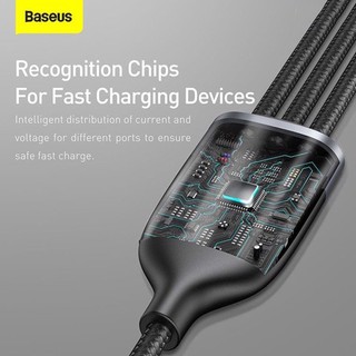 Cáp Sạc Nhanh 3 Đầu Baseus Flash Series 3in1