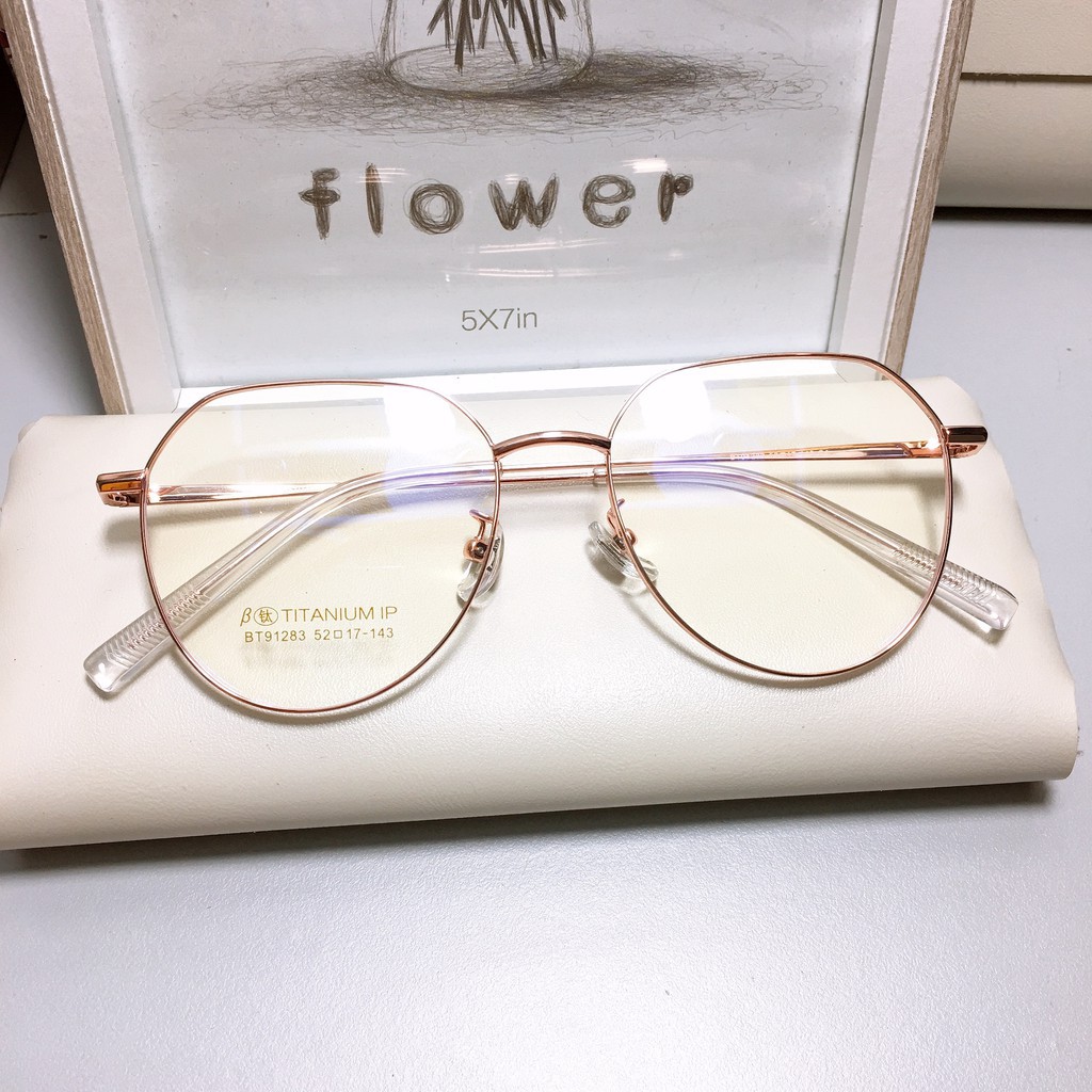 [Gía siêu rẻ] Gọng kính titan 91283 nhận cắt cận viễn loạn