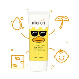 Kem dưỡng da chống nắng cho trẻ sơ sinh và trẻ nhỏ Hàn Quốc Miunori Natural Baby Sun Cream SPF47/PA+++ tuýp 50g