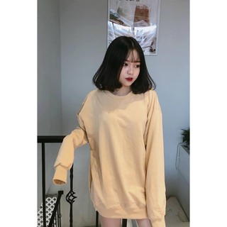 Áo sweater trơn tan unisex 1hitshop