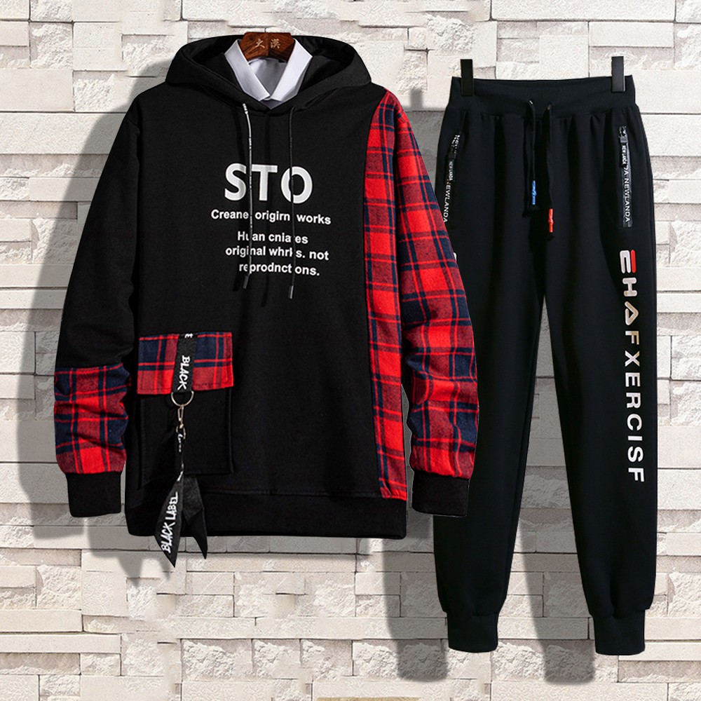 Bộ Quần Áo Nỉ Nam Thu Đông Áo Hoodies STO Mũ Trùm Đầu Kết Hợp Quần Jogger Bo Gấu ZENKODLMEN SET NAM 90000122