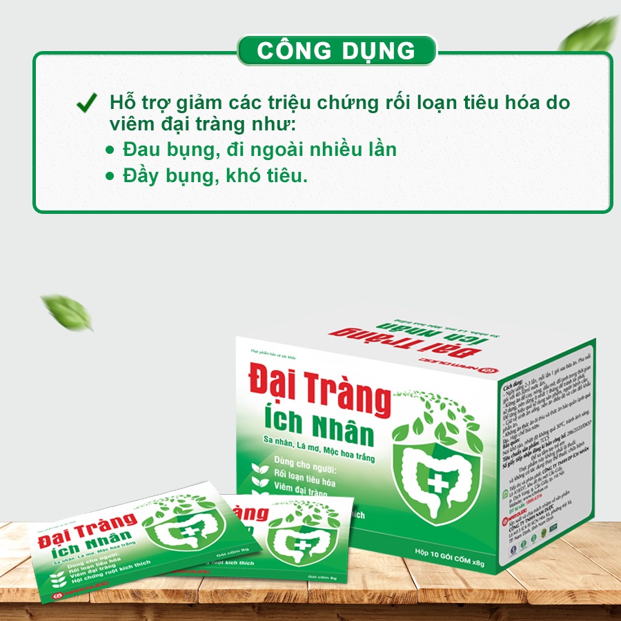 Combo Đại Tràng Và Dạ Dày Ích Nhân Hỗ Trợ Bảo Vệ Hệ Tiêu Hóa Giảm Đau Bụng, Đầy Hơi, Viêm Loét Dạ Dày