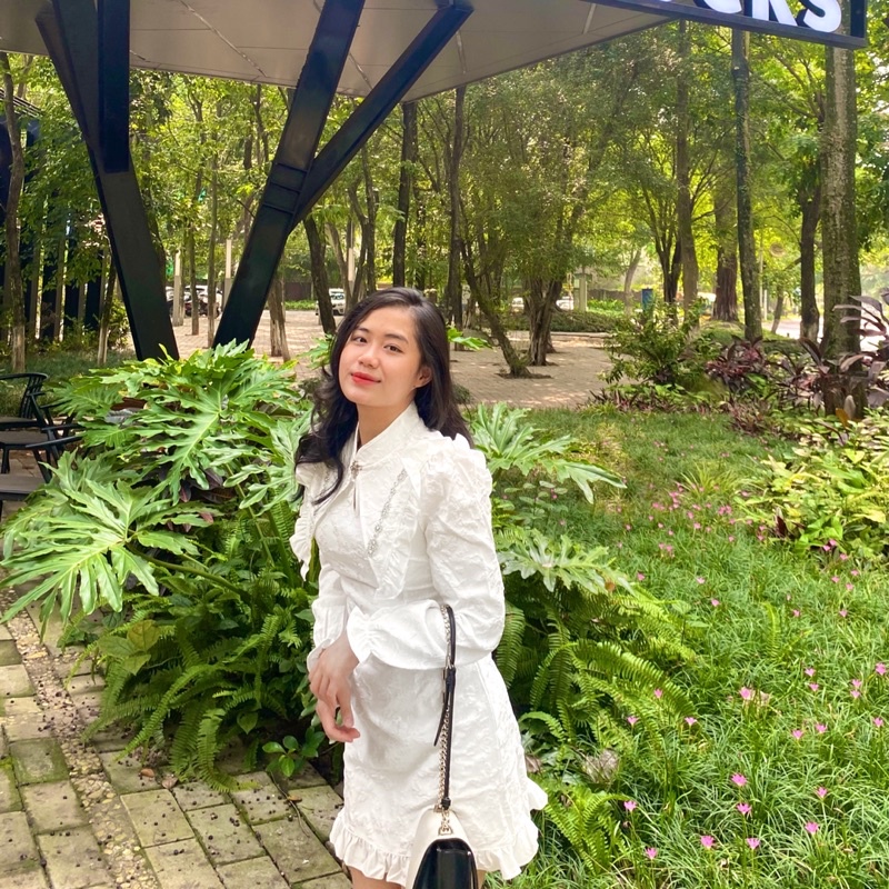 Váy gấm sườn xám Taffy dài tay tiểu thư Souris By G