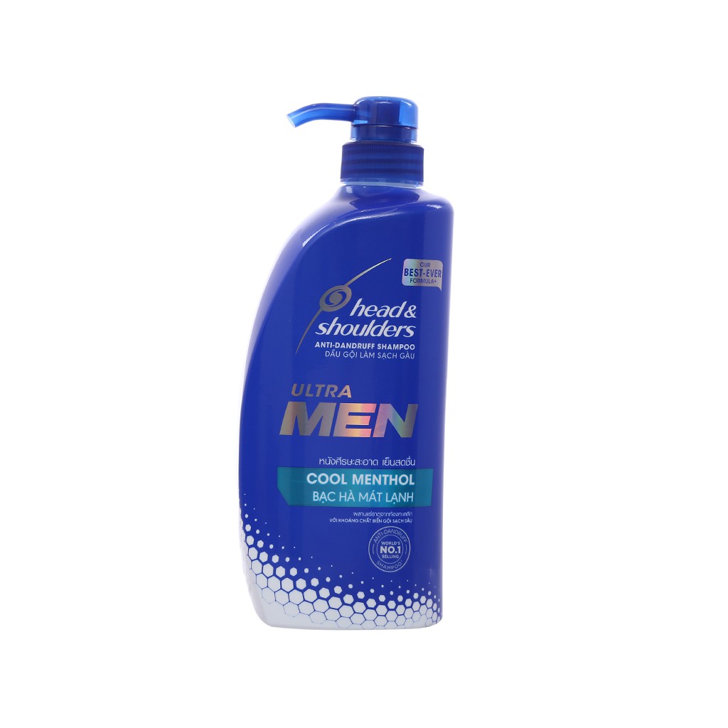 Dầu gội sạch gàu Head & Shoulders Ultra Men Cool Menthol bạc hà mát lạnh 650ml