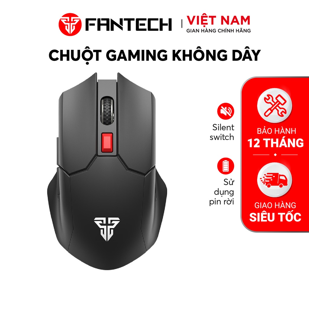 Chuột Gaming Không Dây Fantech WG11 CRUISER 2400DPI PIXART 3212 6 Phím Macro Dùng Pin AA
