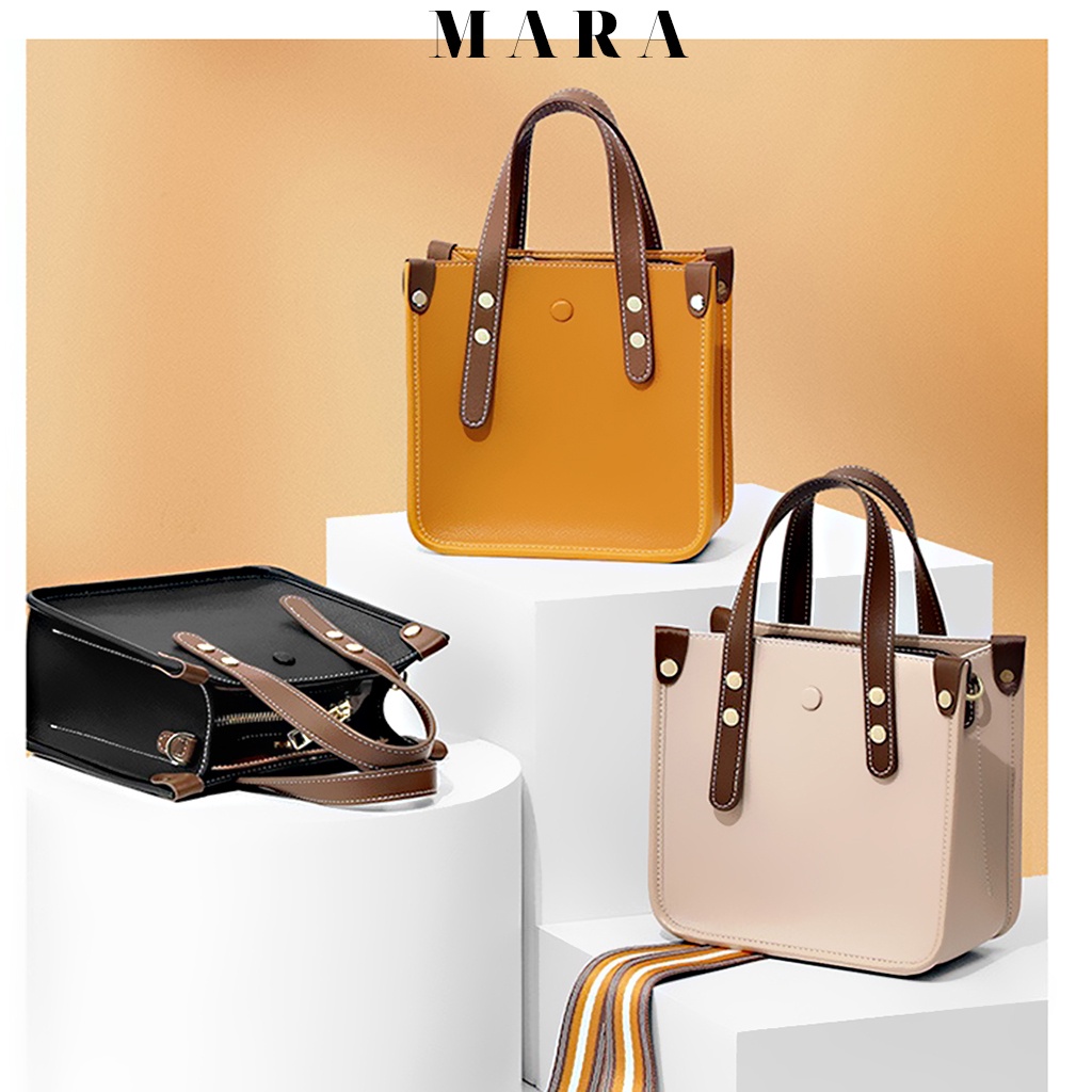 Túi da bò cao cấp Lionel Bag quai xách tay lệch, phối 02 bản dây đeo chéo