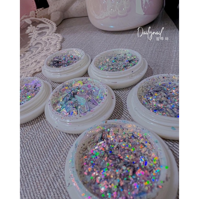 Khổng tước mix nhũ 6 màu Daily