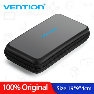 Hộp da PU Vention khóa kéo đựng cáp sạc/ đĩa USB/ ổ cứng HDD đa năng