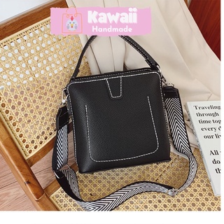 Túi tự đan, Túi handmade tự làm vuông da trơn PU Kawaii_Handmade