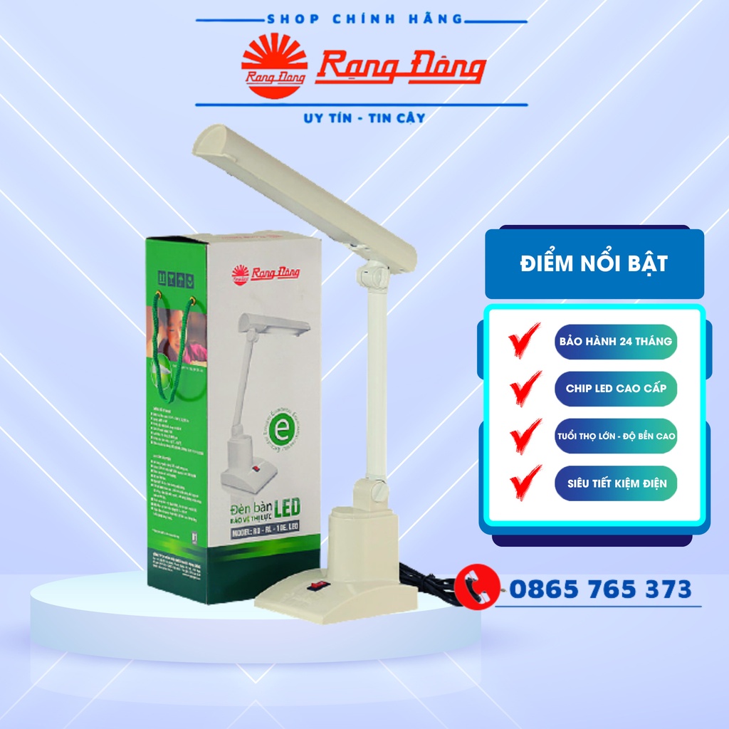 Đèn học, đèn bàn chống cận thị Rạng Đông RD-RL-10E.LED 6W, chính hãng