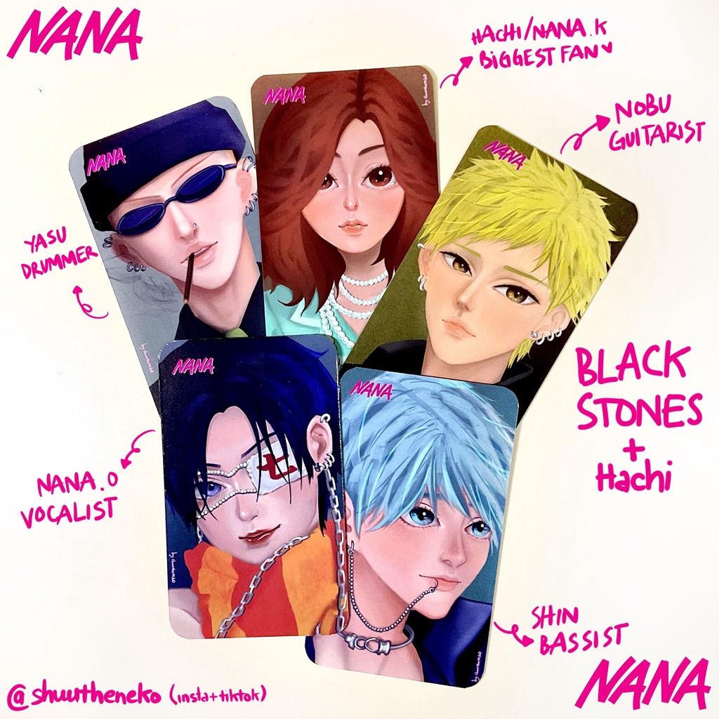 Bộ hình thẻ nhóm nhạc Black Stones anime NANA