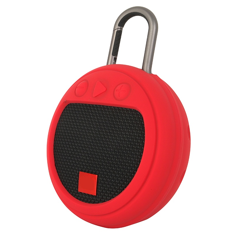 Silicone Case for JBL Clip 3 Bluetooth Speaker Anti-Scratch Durable Carrying Case Protective Sleeve(Red)