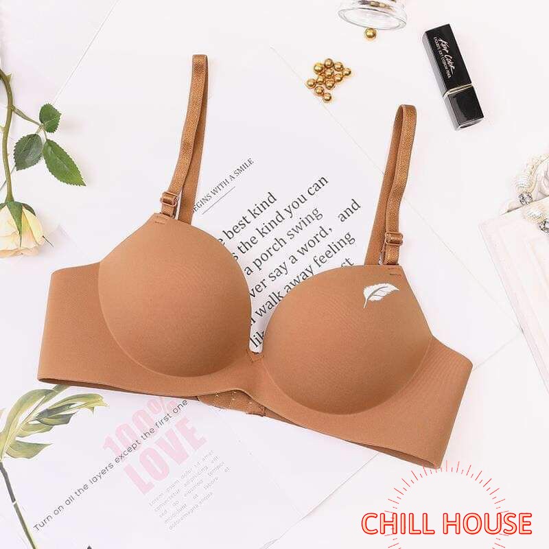 Áo lót đúc su lông vũ A01 VIỀN THẲNG không gọng siêu mềm - CHILLHOUSE