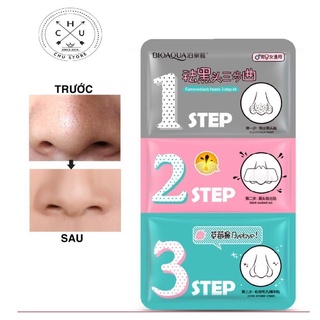 (SALE LỖ) Set 3 Miếng Lột Mụn Đầu Đen BIOAQUA