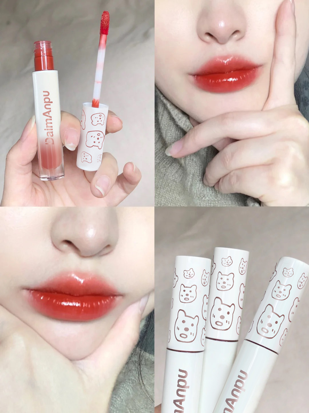 ✨[Hàng mới về] Son bóng 3D dưỡng ẩm mềm mại làm đầy môi làm giảm đường vân môi Daimanpu | BigBuy360 - bigbuy360.vn