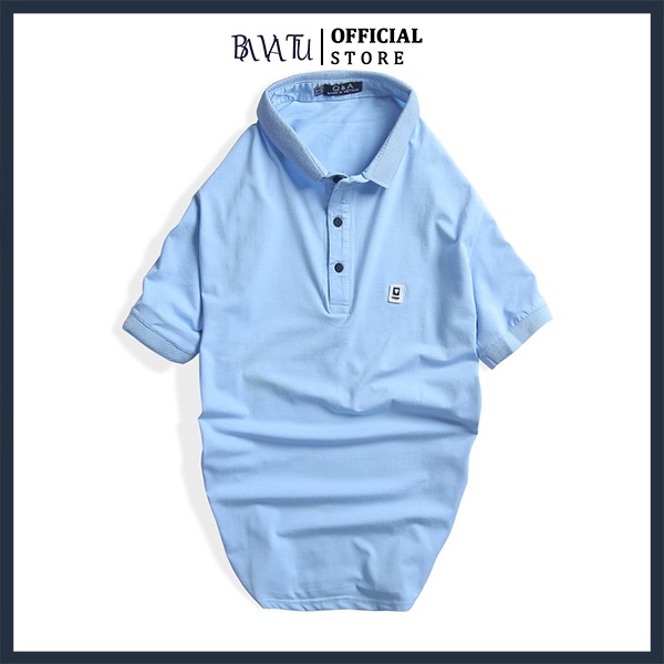 Áo phông polo nam cổ bẻ chất cotton thấm mồ hôi MÀU XANH NƯỚC BIỂN mặc lên tôn dáng đơn giản cá tính độc lạ bavatu