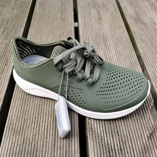 Giày Nhựa Nam Buộc Dây - Siêu Chống Thấm Nước, Chống Trơn, Giày Xuất Xịn Nam Nữ Màu Đen Tuyền Literide Pacer