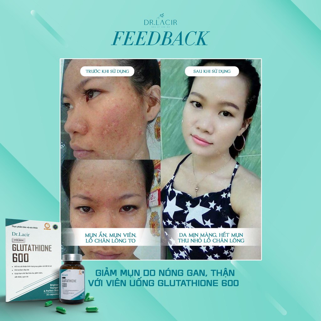 Dr.Lacir💧 Viên Uống Nám Trắng Da GLUTATHIONE 600 Lamer - Dr Lacir ,hạn chế lão hoá da,nếp nhăn, tăng nội tiết tố nữ | BigBuy360 - bigbuy360.vn