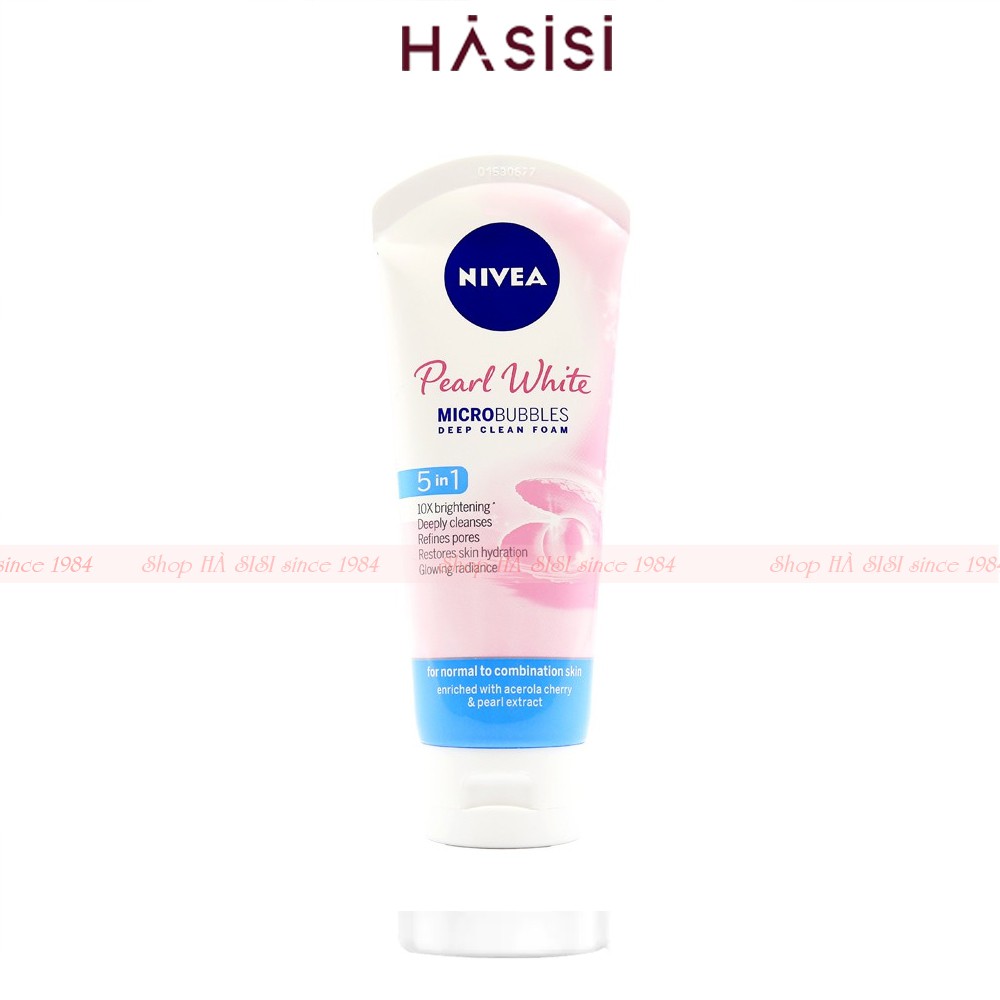 Sữa Rửa Mặt Giúp Trắng Da NIVEA PEARL WHITE MICRO BUBBLES DEEP CLEAN FOAM 100g