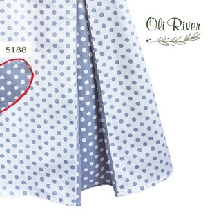 Váy Đầm Chấm Bi Cho Bé Gái Chất Liệu Cotton Mềm Mát