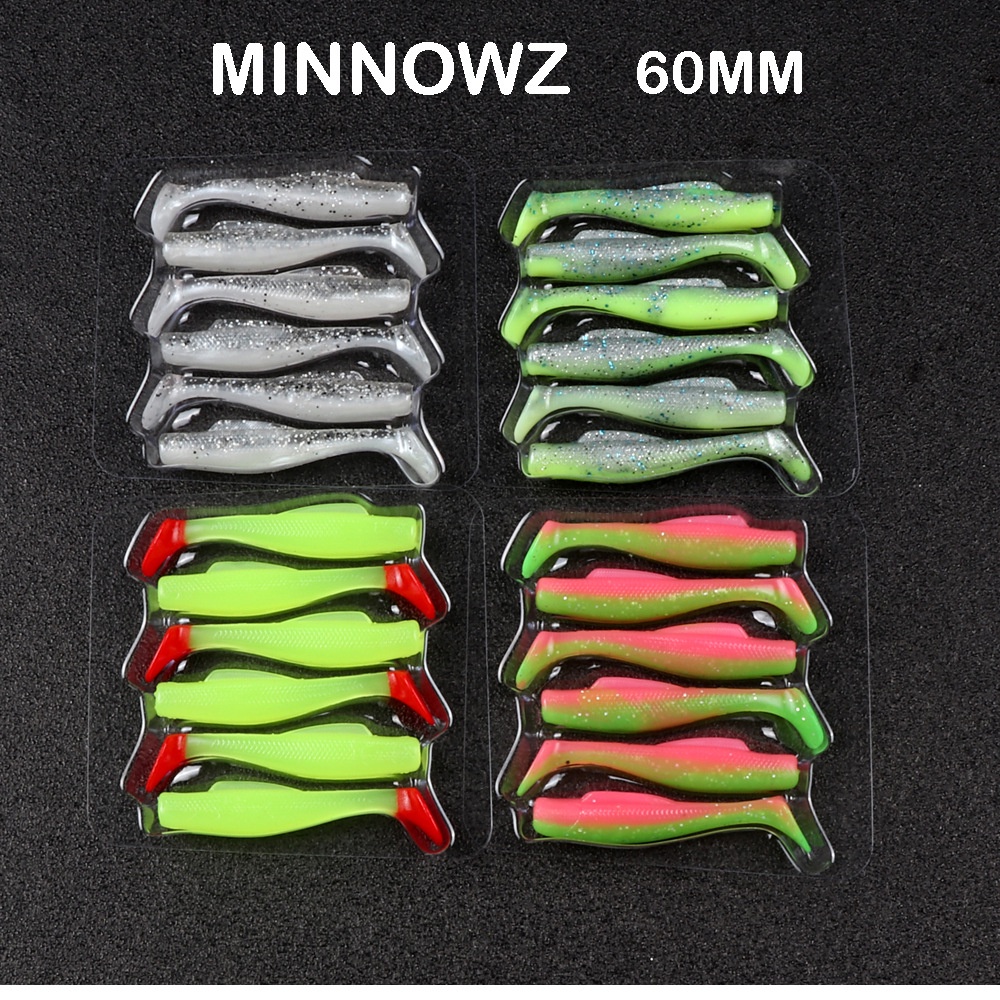 Bộ 6 Mồi Giả Câu Cá Mềm 8cm/5g