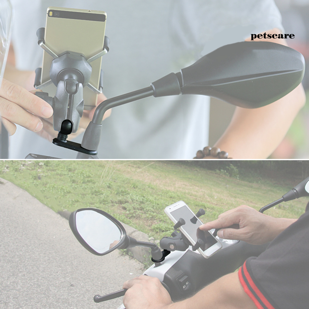 Giá Đỡ Điện Thoại Xoay 360 Độ Đa Năng Gắn Gương Chiếu Hậu Xe Máy