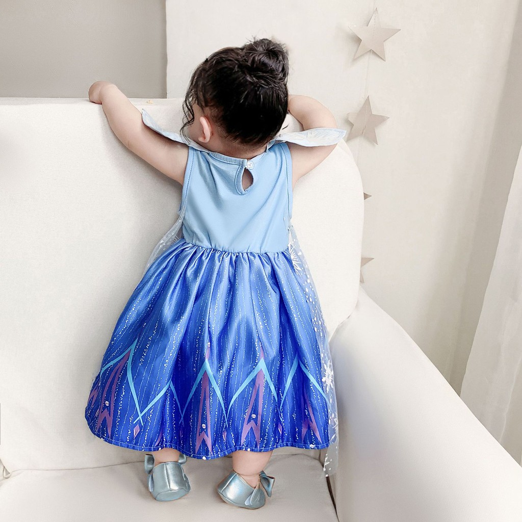 Váy Nữ Hoàng Băng Giá Baby Elsa Cho Bé Gái - XMZ129